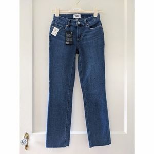 Paige | Amber Raw Hem Straight Ankle Jeans